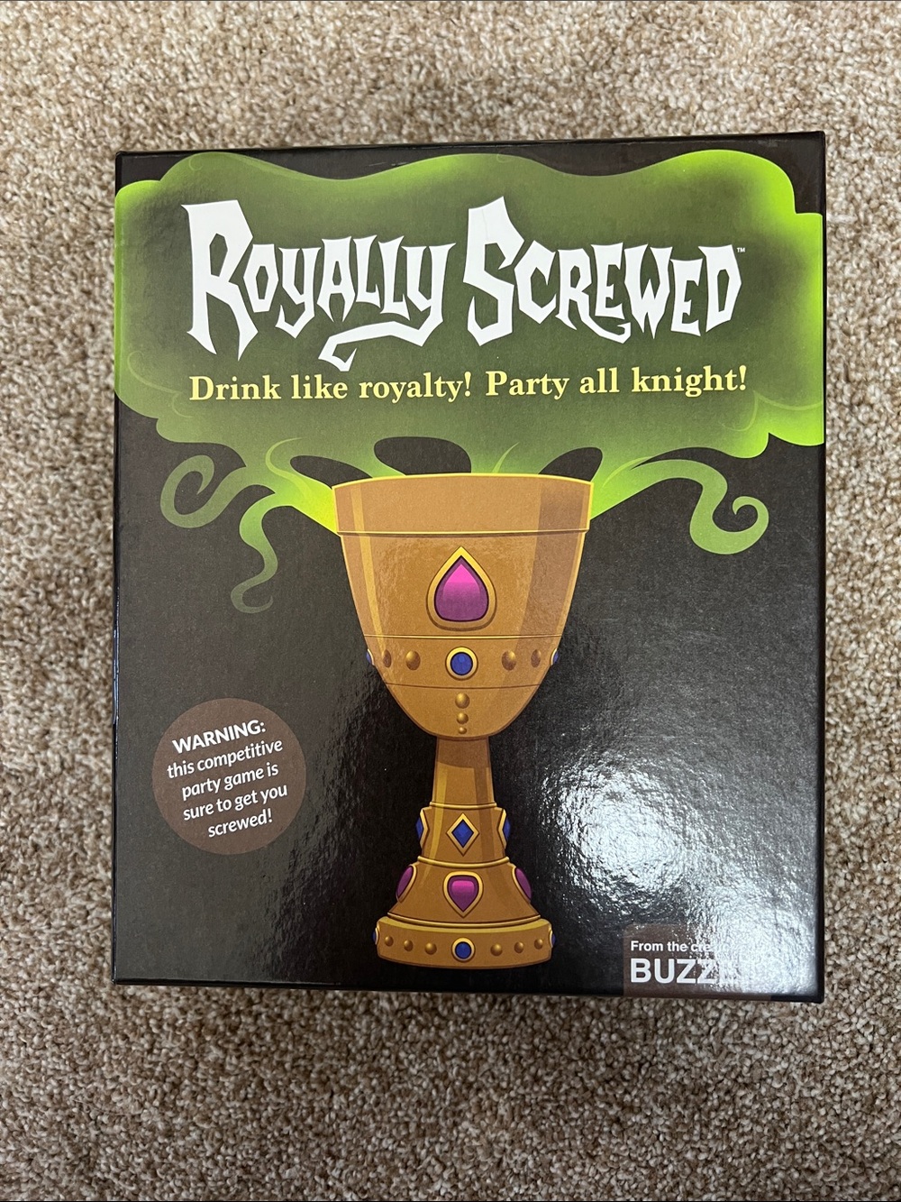 Royally Screwed Party Drinking Game - Gold & Green Box